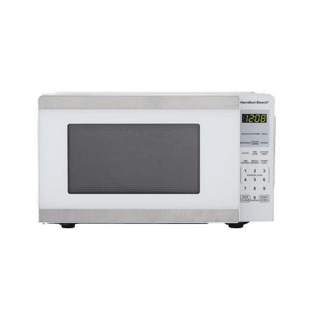 Hamilton Beach Microwave Oven 0.9 cu ft 900W White Stainless Steel