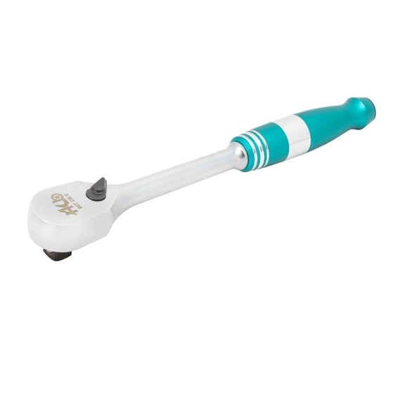 HB 1/2" Drive 90-Tooth Extra Long Ratchet Handle AHA039-U | Sealed Head Aluminum | 4 Arc Swing Quick Direction Switch | Micro Chrome Finish | Chrome Vanadium Steel | Made in Taiwan