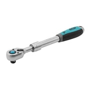 HB 1/2 Drive Extendable Ratchet Handle AHU040-U | 72-Tooth Quick Release | Extends Up to 17.3 | 5  Arc Swing for Tight Spaces | Chrome Vanadium Steel Micro-Chrome Finish | Made in Taiwan
