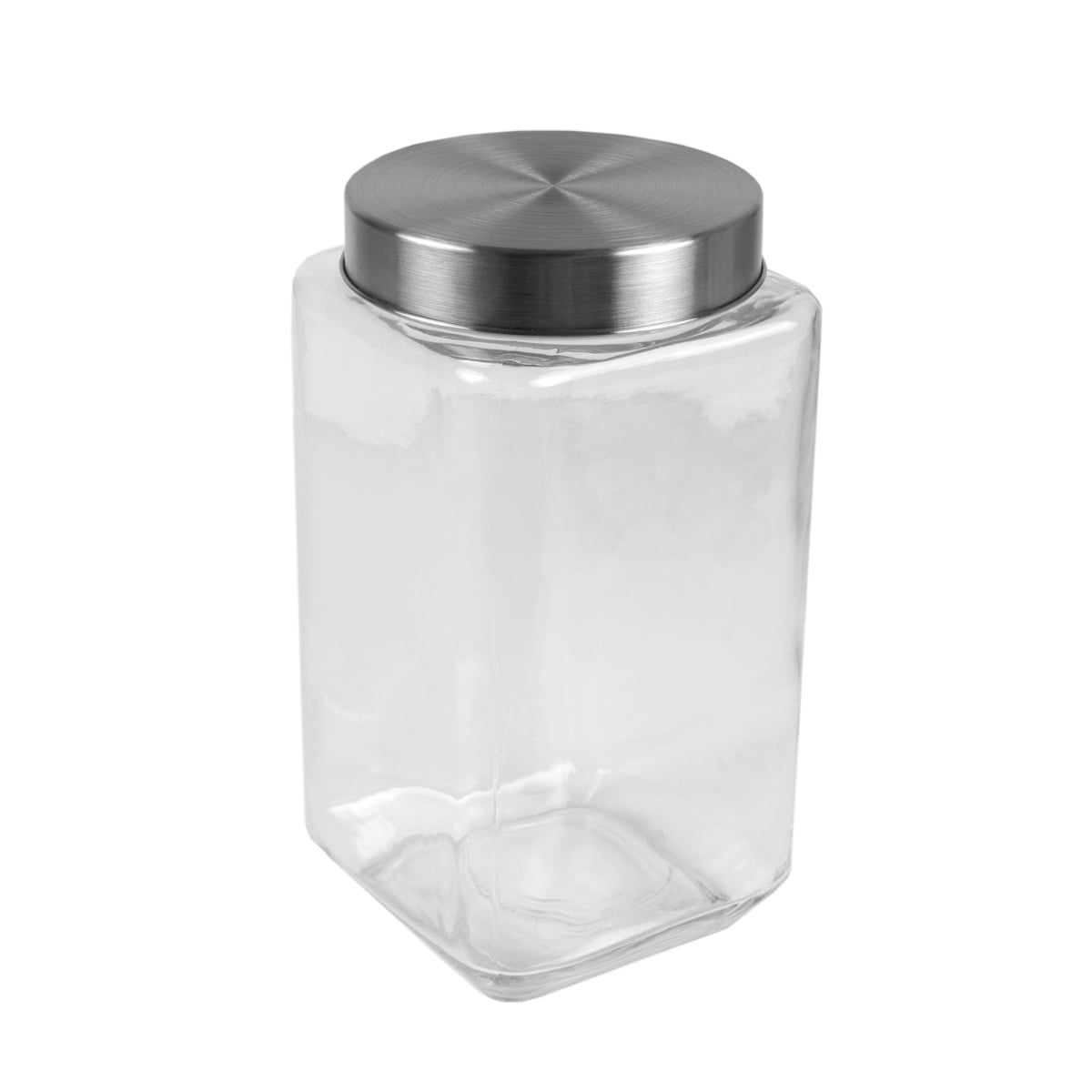 Joyful Round Glass Cookie Jar with Airtight Lids - 67 oz - Set of 2