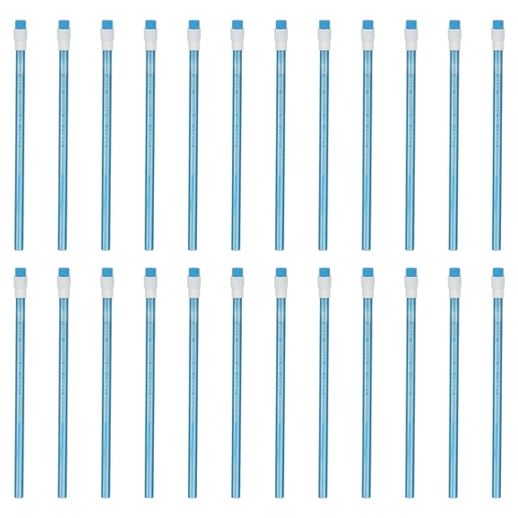 HB Graphite Pencil, 24 Pack Hexagon Round Wooden Pencil with Eraser for Office Writing Drawing Supplies, Blue
