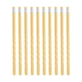 thumbnail image 1 of HB Pencils, Graphite Wood Pencils, Sketch Writing Pencils, 10 PCS Triangular Dotted Pattern Portable Pencil with Head Eraser Durable Stationery for Drawing Drafting Office Daily Use,Orange, 1 of 8