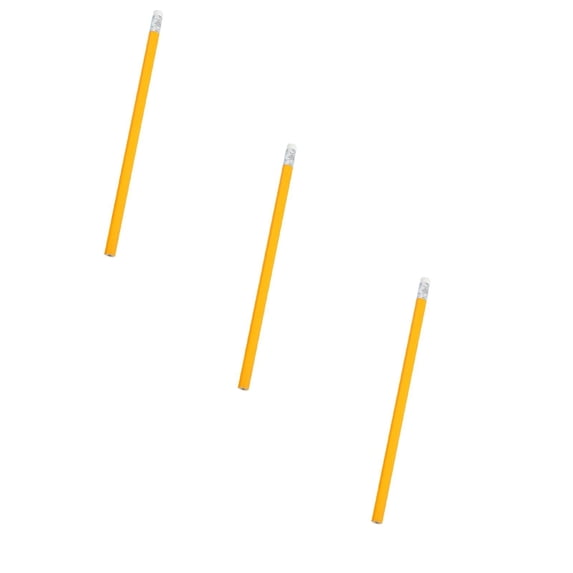 HB Pencils with White Eraser 3 Pack Yellow Barrel Unsharpened Wooden Pencils Smooth Writing School Office Drawing Pencils