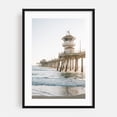 thumbnail image 1 of HB Pier 02 - Huntington Beach California Photography Black Framed Wall Art Print 12 x 18 inches, 1 of 8