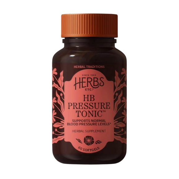 Herbs, Etc. HB Pressure Tonic Softgels, Healthy Circulation, 60 Count (60 Servings)