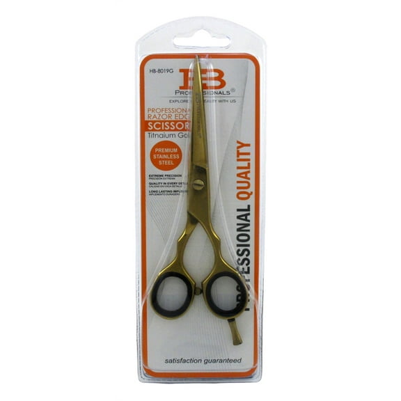 HB Professional Scissors Professional Razor Edge Gold Stainless (Pack of 3)