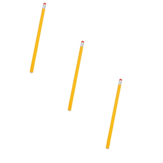 HB Yellow Pencils with Pink Eraser 3 Pack Unsharpened Wooden Pencils Smooth Writing School Pencils for Students Office Use