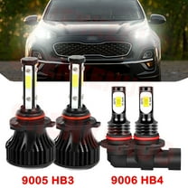 HB3 9005 High&Low Beam for Kia Sportage 2017 2018 2019 2020 LED Headlights 9006 Fog Lights 4pcs