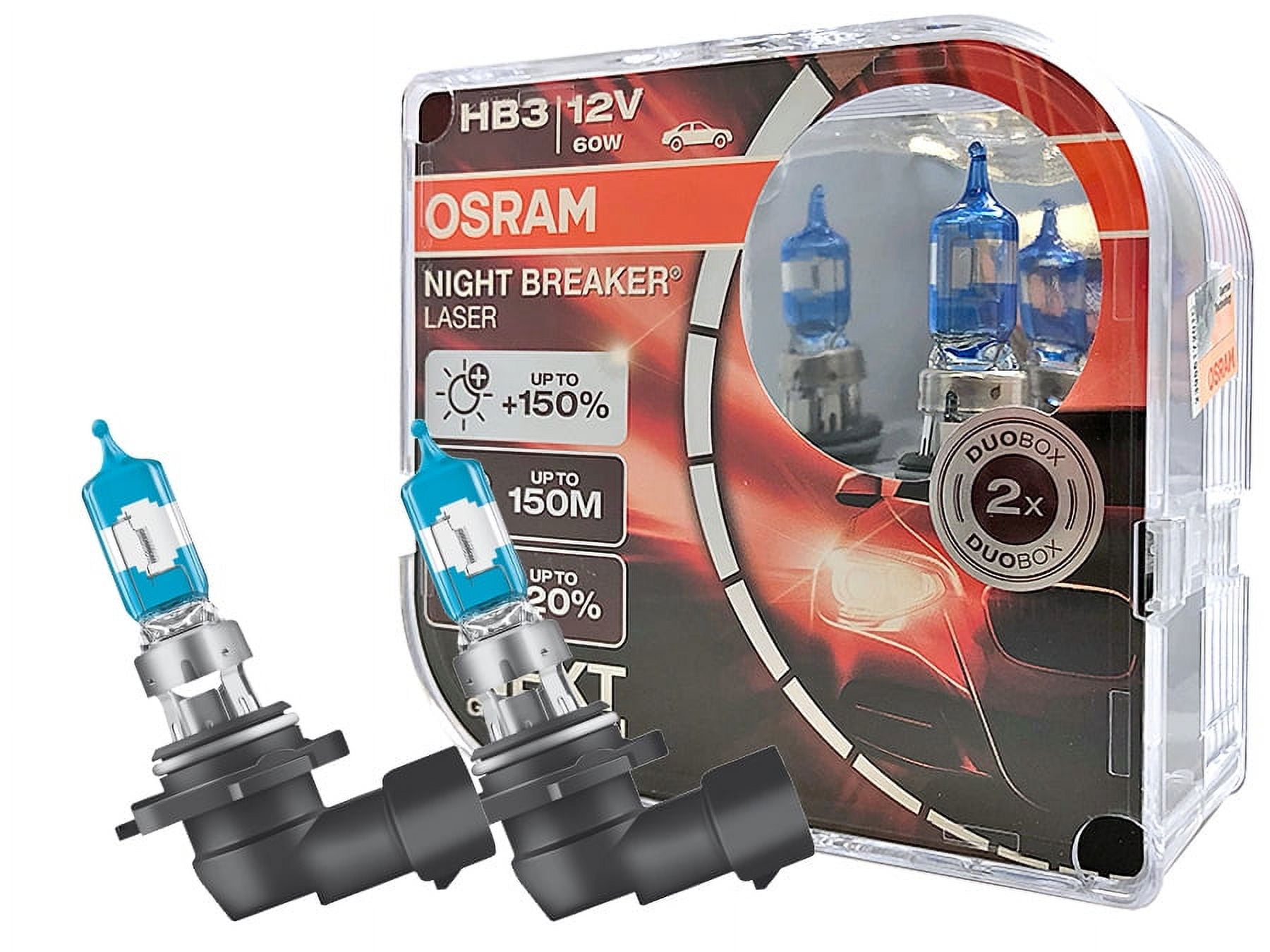 HB3 (9005) - Osram Night Breaker Laser +150% 9005NL-HCB Halogen Headlight  Bulbs (Pack of 2) 