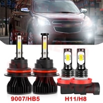 HB5 9007 High&Low Beam for Chevrolet Cobalt 2005 2006 2007 2008 2009 2010 LED Headlights H11 Fog Lights 4pcs