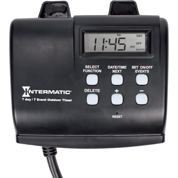 HB880R Outdoor Timer with 7-Day Programming - Astronomic Self-Adjust Timer - Versatile Plug-in Design for Lights, Pumps, or Fans