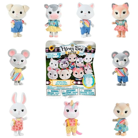 Honey Bee Acres Mystery Bag – Collectible Surprise Flocked Figures – 1 Surprise Character with Removable Outfit – Ages 3+