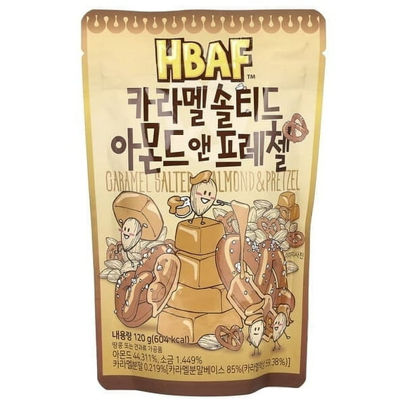 HBAF, Caramel Salted Almond & Pretzel , 4.23 oz Pack of 4
