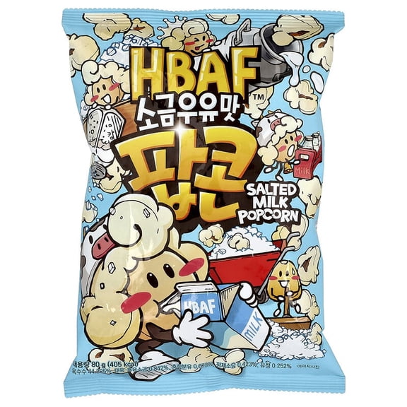 HBAF, Salted Milk Popcorn, 80 g Pack of 4