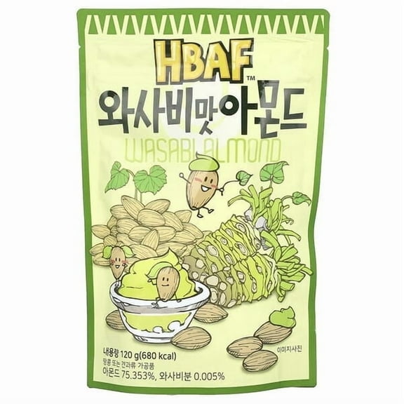 HBAF, Wasabi Almond, 4.23 oz Pack of 3