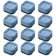 thumbnail image 1 of HBASD 12 Pack Furniture Risers, Adjustable Furniture Heightening Pads, Heavy Duty Lifts Height 1", Square Stackable Bed Risers for Desk Leg Table Couch Sofa Chair Bed Frame Legs Dorm (Blue), 1 of 10