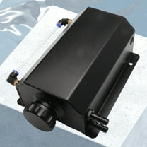 HBASD 2L Aluminum Alloy Radiator Overflow Bottle Coolant Can, Black