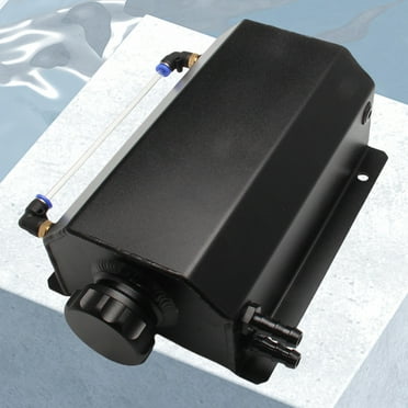 HBASD 2L Aluminum Alloy Radiator Overflow Bottle Coolant Can, Black