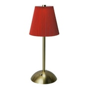 HBASD Cordless Table Lamp With Pleated Lampshade Rechargeable Night Light Daily Lighting Supplies (Red）