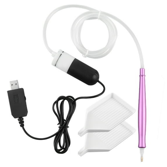 HBASD Electric Diamond Art Painting Pen - Vacuum Diamond Art Pen with Storage Tray, Long-Lasting and Stable Diamond Art Pen (Pink)