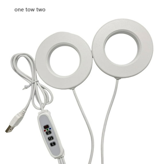 HBASD Full Spectrum 3/9/12H Timer Led Ceiling Grow Light For Indoor Plants Daily Lighting Supplies (Dual Head)