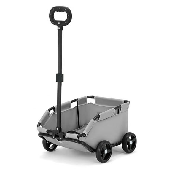 HBASD Pet Stroller with 4 Wheels, Folding Dog Cart Pet Stroller for Travelling Shopping Walking Playing, Oxford Pet Cart for Small Dogs Cats (Grey)