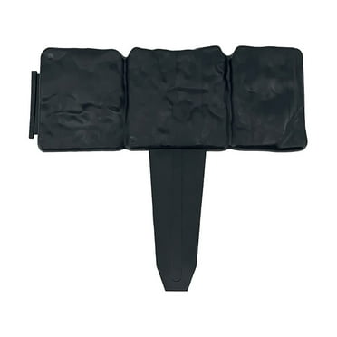 HBASD Plastic Garden Edging Border Garden Fence Imitation Stone Effect Fence Garden Edging Landscaping Lawn Edging Fence for Patios (Black)