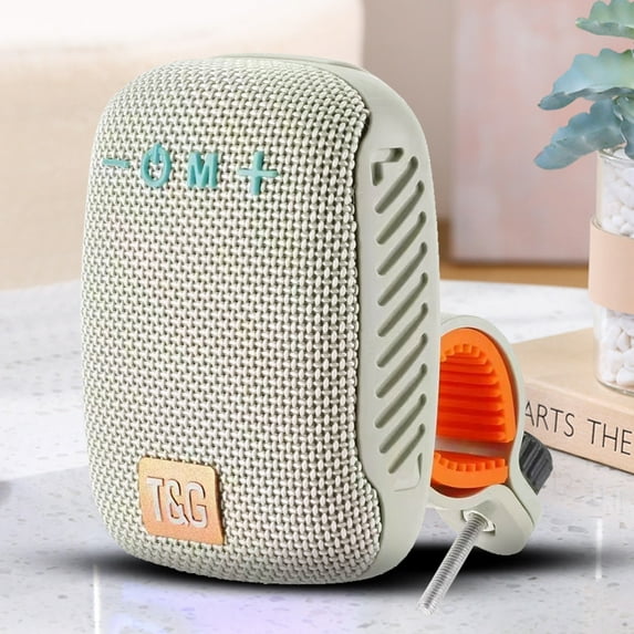 HBASD Portable Bluetooth Speaker for Bike, IP65 Waterproof & Dustproof Bicycle Wireless Stereo Speaker with Loud Sound for Riding, Hiking and Camping (Gray)