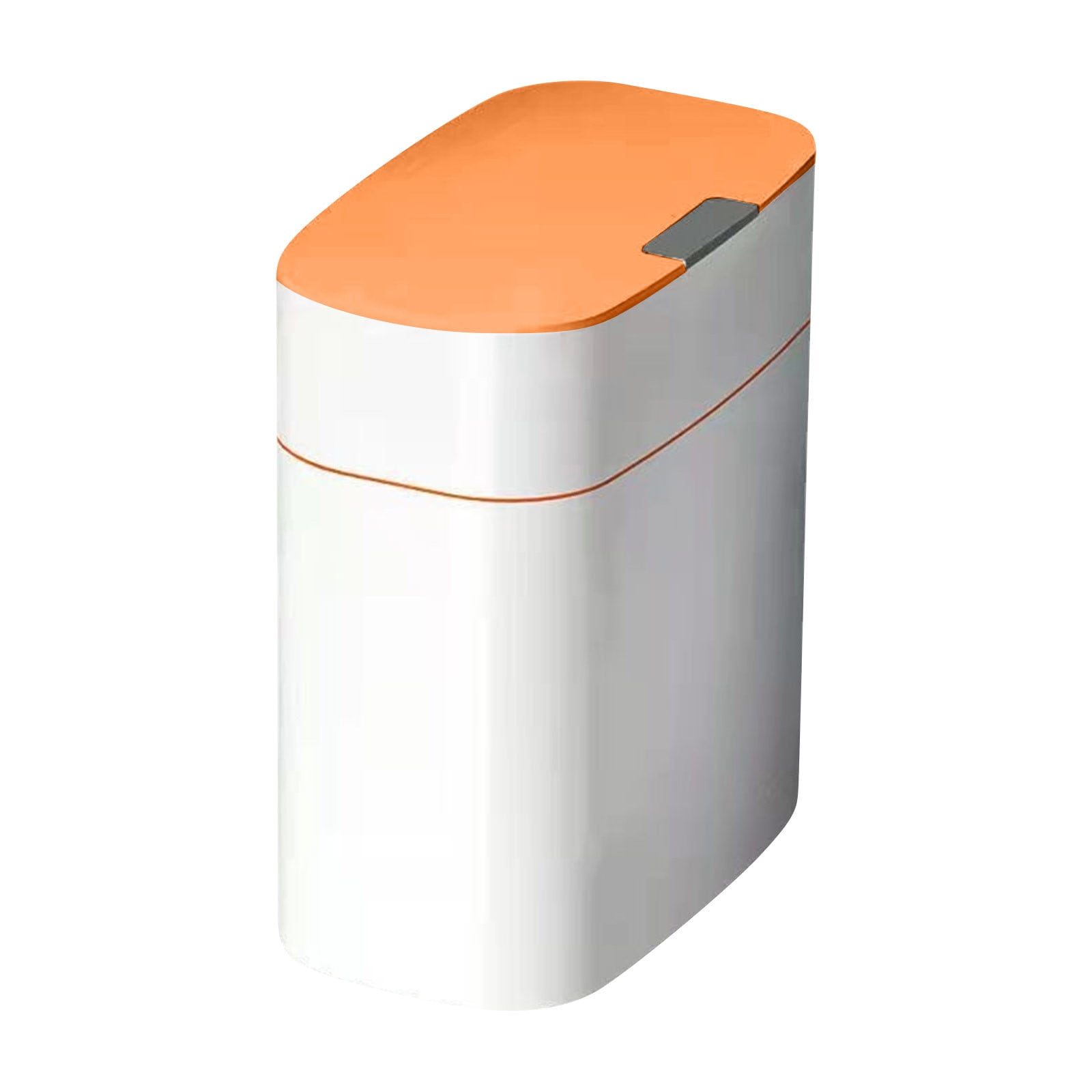 HBBKVI 1.5 Gallon Plastic Touchless Bathroom Trash Can, Motion Sensor Automatic Trash Can, Orange