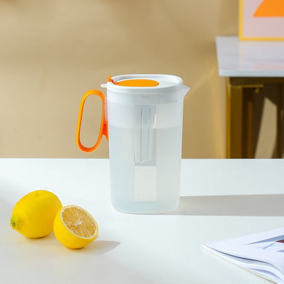 HBBKVI 1.55L Refrigerator Cold Water Pitcher with Fruit Filter Household High-temperature Hard Wearing Cold Water Kettle, Large Capacity Tea Making Cold Water Kettle
