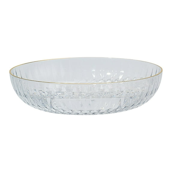 HBBKVI 10" Dinner Plates, Round Plastic Plates for Cake Salad Fruit, Clear