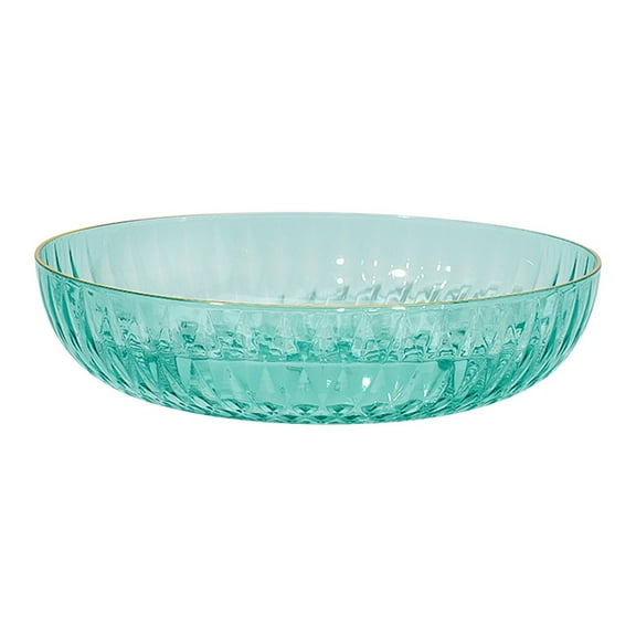 HBBKVI 10" Dinner Plates, Round Plastic Plates for Cake Salad Fruit, Green