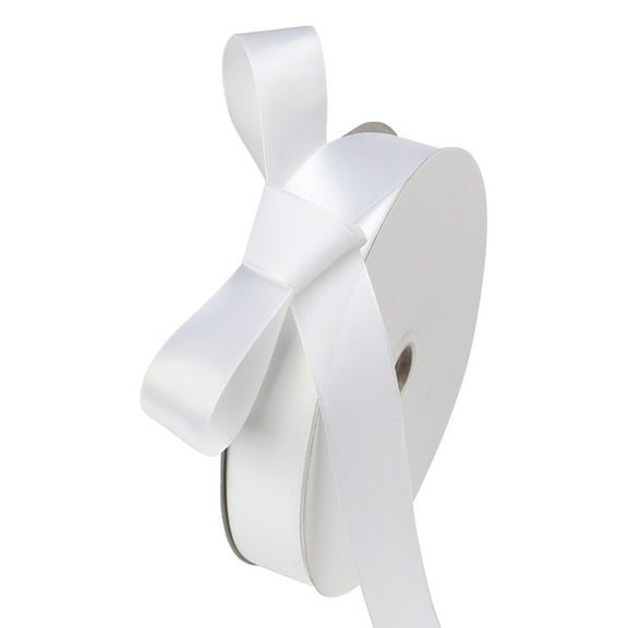 HBBKVI 100 Yards Christmas Ribbon, Polyester Silver Ribbon for Crafts Bow Flower Bouquet, Gift Wrapping Ribbon Satin Ribbon for Wedding Party