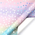 thumbnail image 1 of HBBKVI 10ft Metallic Gradient Gift Wrapping Paper Roll Birthday Party Gift Wrapping Paper Gradient Glossy Aluminum-coated Paper Rolls Large Size 118IN Roll 80 Gsm Thick Gift, 1 of 3