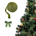 thumbnail image 1 of HBBKVI 11 Yards Velvet Green Ribbon, Christmas Ribbon for Gift Wrapping Bow Crafts, Christmas Tree Decorations Wedding Party Ornaments, 1 of 6