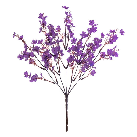 HBBKVI 14" Babys Breath Artificial Flowers, Purple Fake Flowers for Wedding Valentines's Day, Home Decor Bridal Shower Decorations