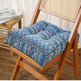 thumbnail image 1 of HBBKVI 16" × 16" Bohemian Seat Cushion, Thickened Square Seat Cushion for Indoor Outdoor, Patio Chair Cushions Blue, 1 of 6