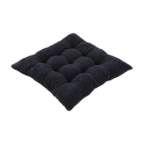 HBBKVI 16" × 16" Thickened Seat Cushion, Square Seat Cushion for Living Room Office Chairs, Outdoor Chair Pads Black