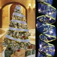 thumbnail image 1 of HBBKVI 16.4ft Christmas Lights Ribbon, 50 LED Blue Ribbon for Crafts Wedding Party, Christmas String Lights for Christmas Tree Wreath, 1 of 6