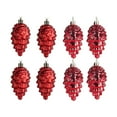 thumbnail image 1 of HBBKVI 16 Pcs Red Christmas Ornaments, 3.5" Shatterproof Plastic Hanging Decorations for Tree, Holiday Wedding Party Decor, 1 of 5