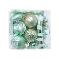 thumbnail image 1 of HBBKVI 16Pcs Mint Green Vintage Christmas Balls Durable Ornaments Set for Christmas Tree Decorations, 1 of 4