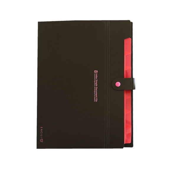 HBBKVI 2 Pack File Folders, 8-Pocket A4 Folder Office Storage Bag File Storage Folder Test Paper Classification Organ Bag