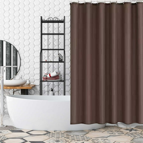HBBKVI 2 Pcs Grommet Luxury Shower Curtain 71" × 71", Thickened Shower Curtains for Bathroom, Quick Dry Curtain Panels Brown