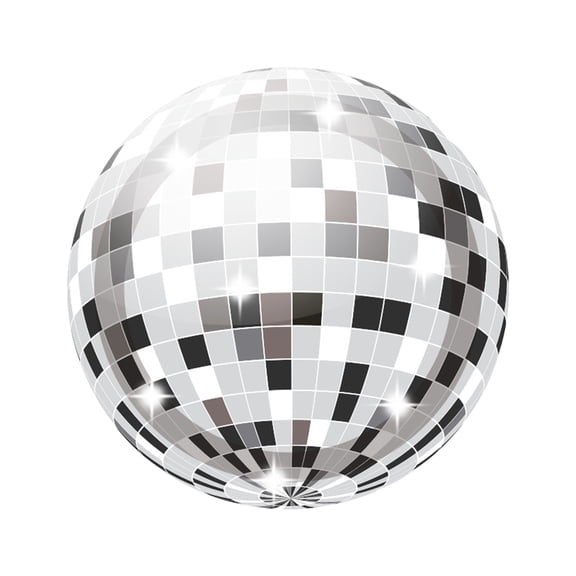 HBBKVI 20 Pcs Disposable Shining Silver Disco Paper Plates for 70s Theme Party Wedding Birthday Women's Party Decoration 7 Inch