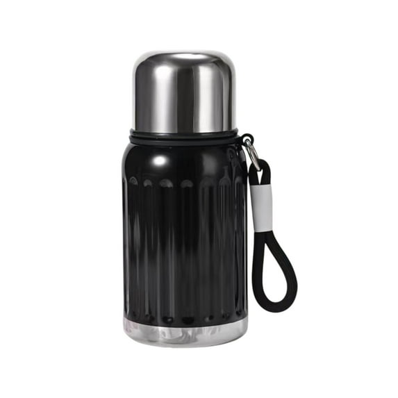 HBBKVI 20oz Stainless Steel Water Bottle, Water Bottle with Wide Mouth Lid, Insulated Water Bottle Black