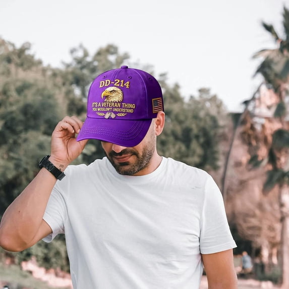 HBBKVI 214 This Is A Veterans' Matter Military Service Baseball Cap for Men 214 This Is A Veterans' Matter Hat Military Service Baseball Cap for Men Patriotic Day Gifts for Retired Soldiers