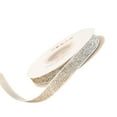 thumbnail image 1 of HBBKVI 21ft Glitter Ribbon, Silver Ribbon for Crafts Flower Bouquet Gift Wrapping, Christmas Tree Ribbon Wedding Party Decorations, 1 of 6
