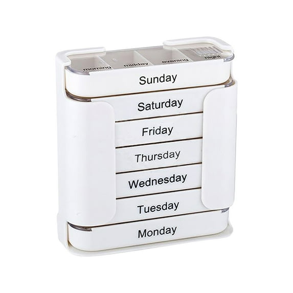 HBBKVI 28-compartment Drawer Box Food-grade Storage Convenient Food-grade 7 Days A Week Convenient 28-compartment Drawer Box Home Travel Storage Box