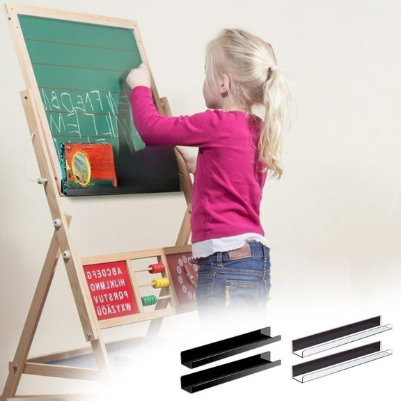 HBBKVI 2PCS Transparent Magnetic Acrylic Bookshelf Wall Hanging Bookshelf Without Punching, Children's Storage Rack, Book Manual Exhibition