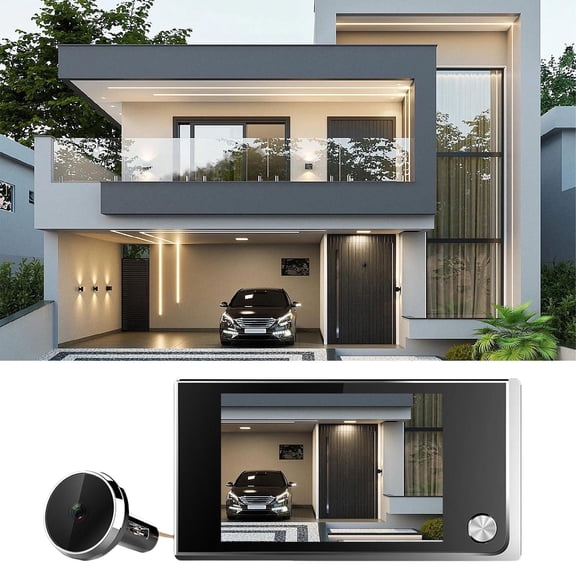 HBBKVI 3.5in Hidden Electronic Eye Smart Door Viewer 1MP 3.5-inch Hidden Electronic Eye Mini Smart Eye with 1 Million